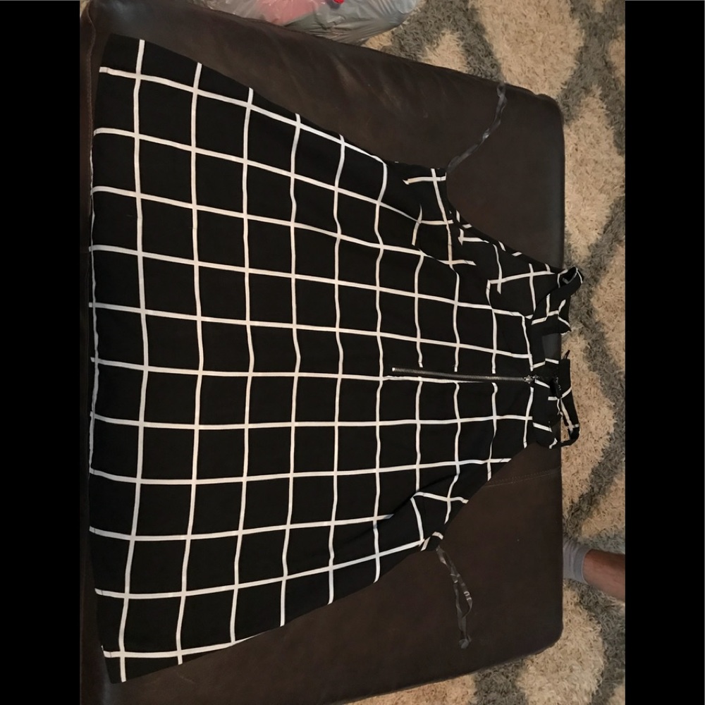 Black & white striped dressy top